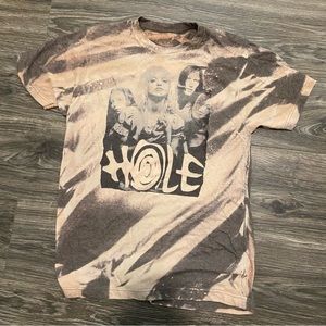 Hole band tee super soft tie dye
